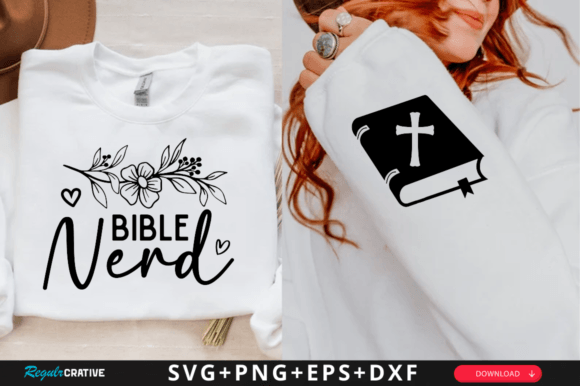 Bible Nerd Sleeve Svg Design and T-Shirt Designs