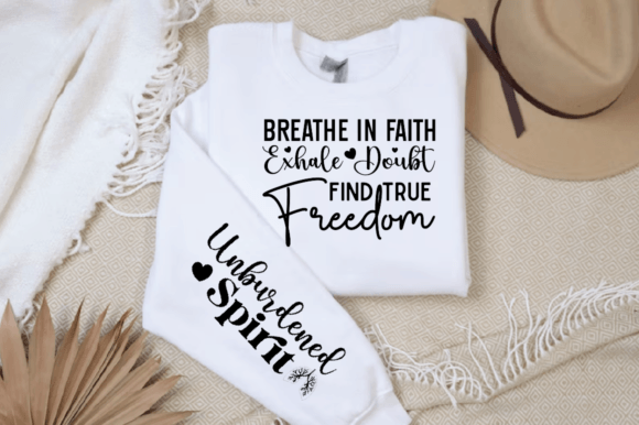 Breathe in Faith Exhale Doubt Sleeve Svg T-Shirt Designs