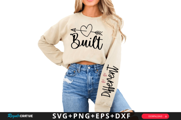 Built Sleeve Svg Design for T-Shirt Designs
