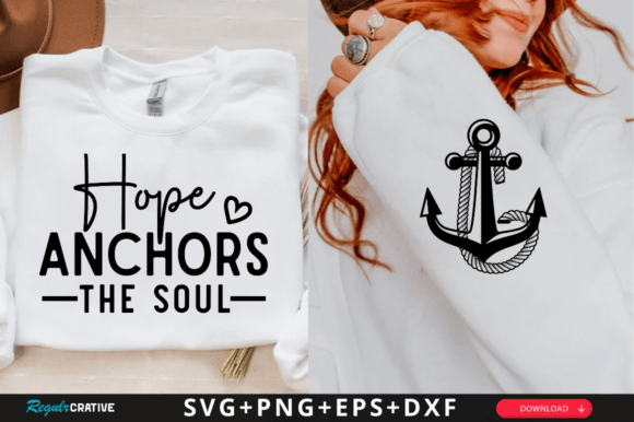 Hope Anchors the Soul Sleeve Svg Design T-Shirt Designs