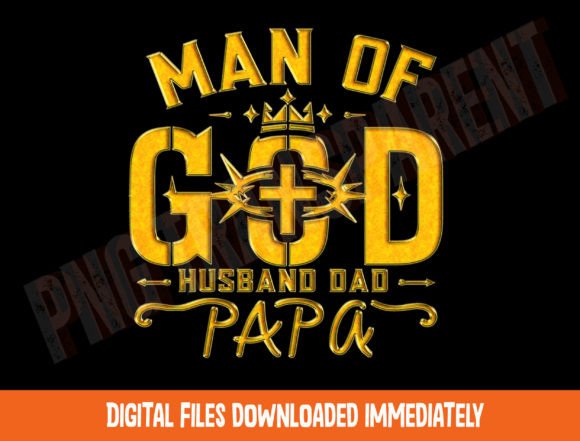 Man of God Svg, Husband Dad Papa Svg T-Shirt Designs