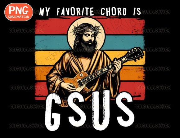My Favorite Chord is Gsus Png T-Shirt Designs