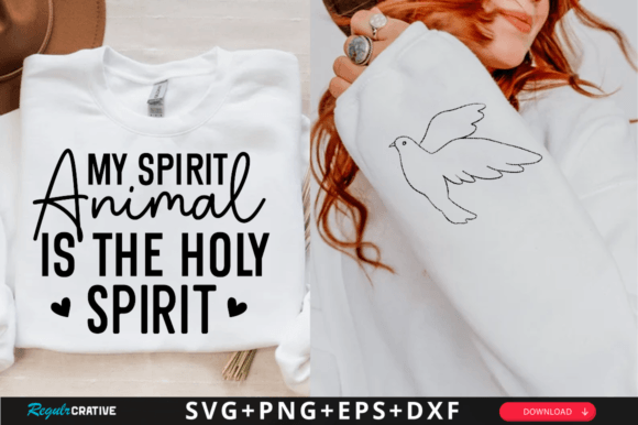 My Spirit Animal is the Holy,Sleeve Svg T-Shirt Designs