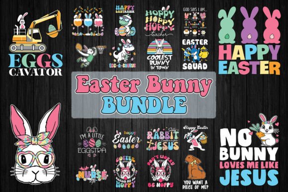 Retro Easter Bunny SVG Bundle